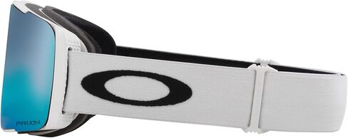 نظارات Oakley Line Miner Pro Low Bridge Fit Snow Goggle، حزام أبيض غير لامع مع عدسة Prizm Snow Sapphire Iridium، مقاس متوسط in Saudi Arabia