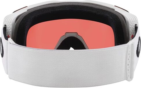 نظارات Oakley Line Miner Pro Low Bridge Fit Snow Goggle، حزام أبيض غير لامع مع عدسة Prizm Snow Sapphire Iridium، مقاس متوسط in Saudi Arabia