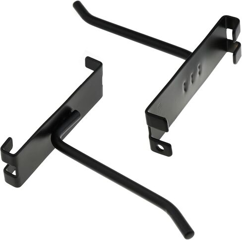8-Piece Grid Wall Hooks - 4-Inch Heavy Duty Black Display Hooks for Grid Wall Panels in Saudi Arabia