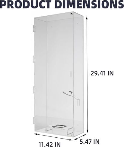 DisplayGifts 29.5" Saxophone Display Case Saprano Alto Saxophone Stand Holder Wall Mount Shadow Box - 98% UV Protected Lockable All Sides Clear in Saudi Arabia