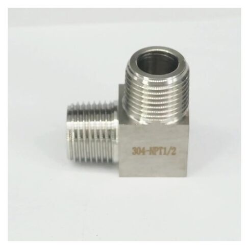 1/2 "NPT ذكر الكوع تركيب الأنابيب 304 الفولاذ المقاوم للصدأ زيت الغاز المياه in Saudi Arabia