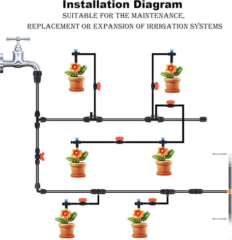 1/2 Inch to 1/4 Inch Drip Irrigation Reducing Tee Fittings,10-Pack,1/2 Inch to 1/4 Inch Drip Irrigation Parts,Barbed Lock Nut Reducer 3 Way Connectors in Saudi Arabia