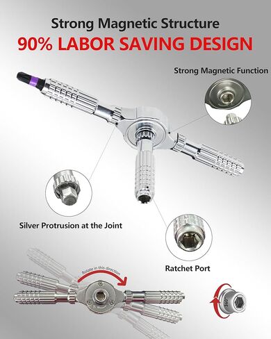 مجموعة مفك براغي بسقاطة 42 في 1، مجموعة مفك براغي مغناطيسية قوية مقاومة للصدأ مع حقيبة تخزين ممتازة، مجموعة مفك براغي بسقاطة لتجميع الأثاث وتفكيكه، والنظارات، وإصلاح الهواتف الذكية in Kuwait