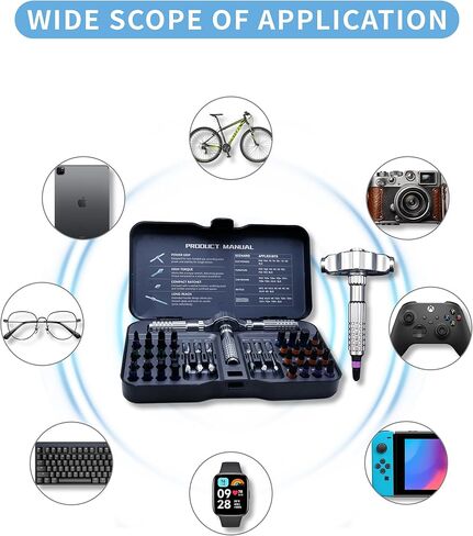 مجموعة مفك براغي بسقاطة 42 في 1، مجموعة مفك براغي مغناطيسية قوية مقاومة للصدأ مع حقيبة تخزين ممتازة، مجموعة مفك براغي بسقاطة لتجميع الأثاث وتفكيكه، والنظارات، وإصلاح الهواتف الذكية in Kuwait