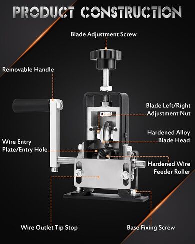 آلة تقشير الأسلاك اليدوية، 2 في 1 تعمل بمثقاب/آلة تقشير الأسلاك اليدوية، لخردة النحاس 0.06 بوصة - 1 بوصة (1.5 ~ 25 مم)، أداة تجريد الأسلاك لإعادة تدوير كابل النحاس بنفسك (أسود) in Kuwait