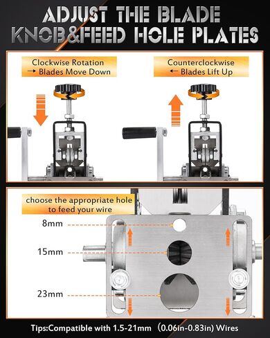 آلة تقشير الأسلاك اليدوية، 2 في 1 تعمل بمثقاب/آلة تقشير الأسلاك اليدوية، لخردة النحاس 0.06 بوصة - 1 بوصة (1.5 ~ 25 مم)، أداة تجريد الأسلاك لإعادة تدوير كابل النحاس بنفسك (أسود) in Kuwait