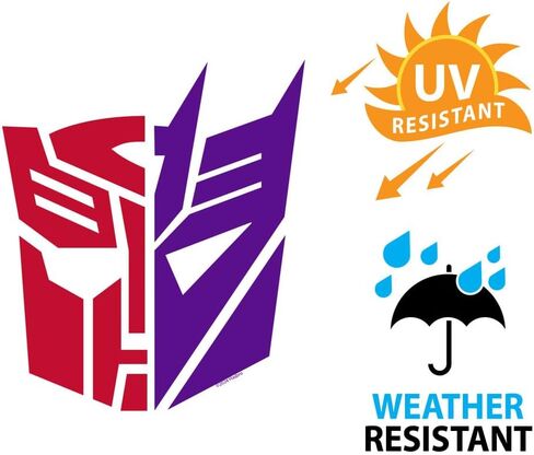 Transformers Autobots and Decepticons Split Logo Decal Premium 4" Die Cut Vinyl Sticker Decal for Cars Trucks Auto Windows in Saudi Arabia