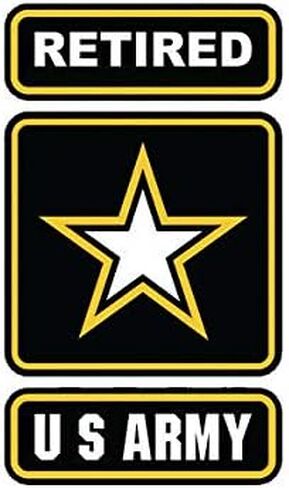 EW Designs Tall Retired Army Sticker Decal Vinyl Ranger Bumper Sticker Vinyl Sticker Car Truck Decal 5" in Saudi Arabia