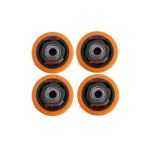 (4 Pack) 3-inch Polyurethane Orange Blossom Single Wheel wear-Resistant cart with Double Bearings in Saudi Arabia