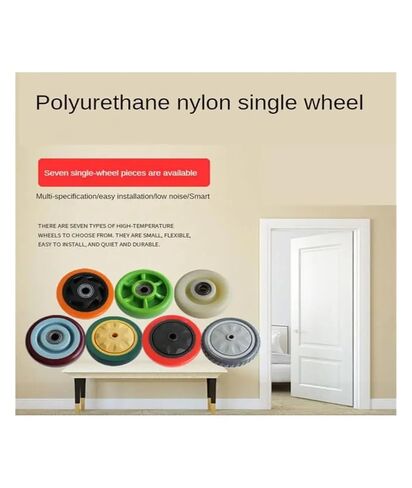 (4 Pack) 3-inch Polyurethane Orange Blossom Single Wheel wear-Resistant cart with Double Bearings in Saudi Arabia