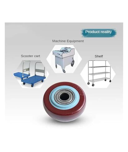 (4 Pack) 3-inch Polyurethane Orange Blossom Single Wheel wear-Resistant cart with Double Bearings in Saudi Arabia