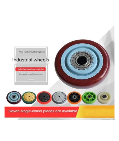 (4 Pack) 3-inch Polyurethane Orange Blossom Single Wheel wear-Resistant cart with Double Bearings in Saudi Arabia
