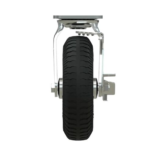 1 piece Heavy Duty 8 inch Inflatable Rubber casters with Brakes Trolley Luggage Trolley Wheels in Saudi Arabia
