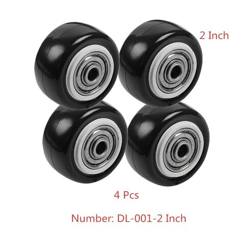 4 Pieces/lot 2 inch Single Wheel with Double Bearing Cover Black Furniture Caster Medium Size Accessories in Saudi Arabia