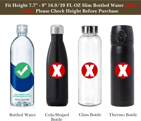 Linkidea Disposable Water Bottle Sleeve Compatible with Smartwater 16.9/20Fl Oz, Evian 16.9Fl Oz, Insulated Cooler Plastic Bottled Water Cover Holder with Zipper (1 Pack/Coffee & Orange) in Saudi Arabia
