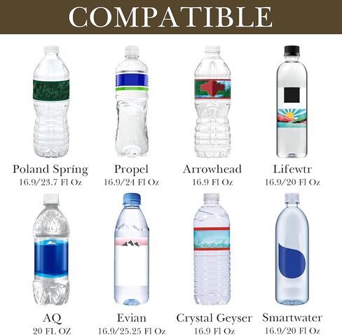 Linkidea Disposable Water Bottle Sleeve Compatible with Smartwater 16.9/20Fl Oz, Evian 16.9Fl Oz, Insulated Cooler Plastic Bottled Water Cover Holder with Zipper (1 Pack/Coffee & Orange) in Saudi Arabia
