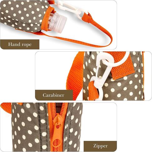 Linkidea Disposable Water Bottle Sleeve Compatible with Smartwater 16.9/20Fl Oz, Evian 16.9Fl Oz, Insulated Cooler Plastic Bottled Water Cover Holder with Zipper (1 Pack/Coffee & Orange) in Saudi Arabia