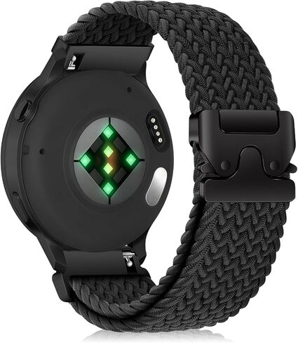 فرقة مضفر نايلون 18 ملم متوافقة مع Garmin Forerunner 265S/255S/255S Music ، حزام مضفر ممتدة ， حزام نايلون الرياضي لـ Garmin Venu 3S 41mm/Vivoactive 4S 40mm in Kuwait
