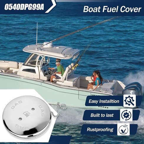 0540DPG99A استبدال غطاء غاز القارب مع حلقة O لأنظمة تعبئة سطح السفينة 0540 0541 0556 0557 وGrady 263، لمنفذ تعبئة تهوية زاوية 1-1/2 - يتضمن سلسلة ثابتة ومفتاح ربط in Kuwait