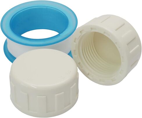 12Pcs 1/2Inch PVC Sprinkler Caps PVC Pipe Fittings, Grey Sturdy Cap Plug Adapters Compatible, Easy Install Sprinkler Cap for Plumbing Applications/DIY Projects(with Sealing Tape) in Saudi Arabia