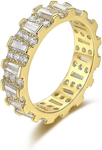 Moissanite Wedding Bands in 14K Gold for Women, Stackable Promise Rings, Extraordinary for Wedding or Anniversary, Size 6-9 in Saudi Arabia