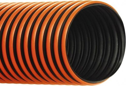 معرف متين 4 بوصات، 25 قدمًا منفاخ أسود طويل وخرطوم قناة من شركة Penn Tool Co.، نصف قطر انحناء 6 بوصات، 10 بوصات/زئبق، 8 رطل لكل بوصة مربعة كحد أقصى، -60 إلى 300 فهرنهايت، مقاوم للمواد الكيميائية والتآكل in Saudi Arabia