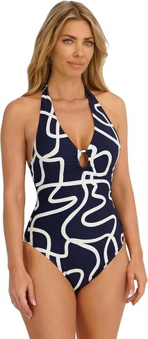 Nautica Women's One Piece Swimsuit – Tummy Control, Ring Front, Removable Cups, Adjustable, Quick Dry in Saudi Arabia