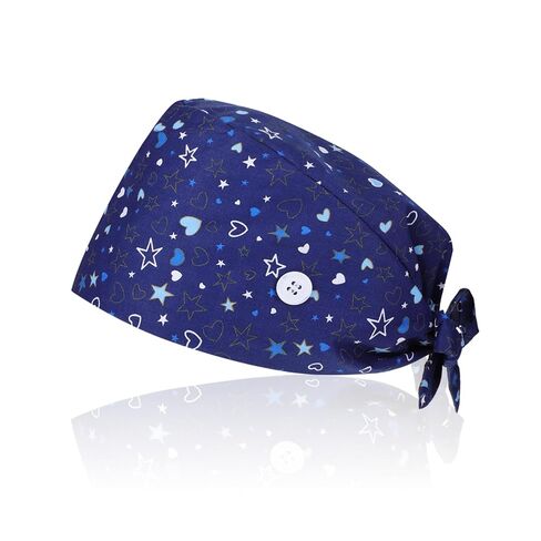 Scrub Caps Adjustable Elastic Bandage Tie Hats Nurse Working Caps with Buttons and Sweatband Confinement Hat Surgical Nurse Hat for Women Men Dentist in Saudi Arabia