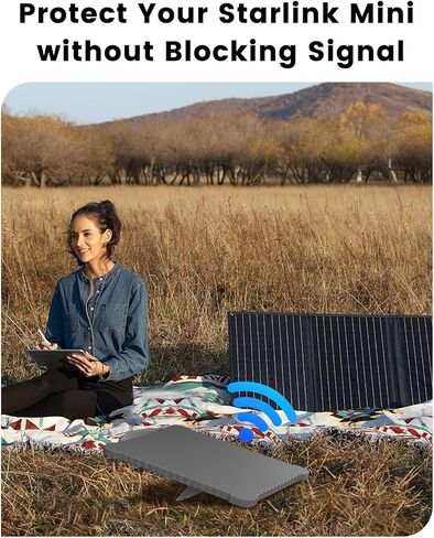 غطاء واقعي Mwin Starlink Mini ، علبة سيليكون سائلة من STARLINK MINI مع مقبض مريح ، غطاء كامل مقاوم للخدش ، تصميم حافة متموج لطبق هوائي Starlink (رمادي) in Kuwait
