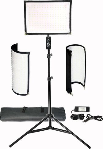 مجموعة لوحة إضاءة LED مرنة متعددة الألوان من Vidpro FL-180 مع حامل in Saudi Arabia