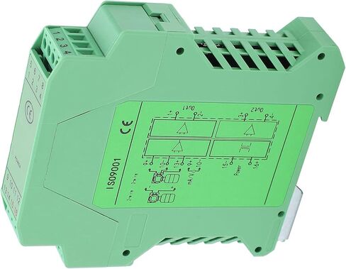 Signal Isolator, 1 in 2 Out DC24V ABS Material Installation on 35mm Standard Rail,with Strong Anti Interference Ability, Applicable for 2-Wire, 3-Wire Transmitter, Current in Saudi Arabia