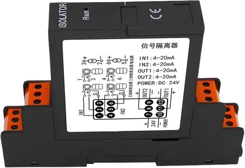 Signal Isolator DC24v 4-20ma/0-10v(1IN2OUT,4-20MA Output_0-20MA Input_DC24V) in Saudi Arabia