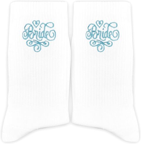 PSBGPC Maid of Honor Blue Embroidered Socks - Bridesmaid Gifts for Wedding, Engagement, Bachelorette, Bridal Party Keepsake.(045) in Saudi Arabia
