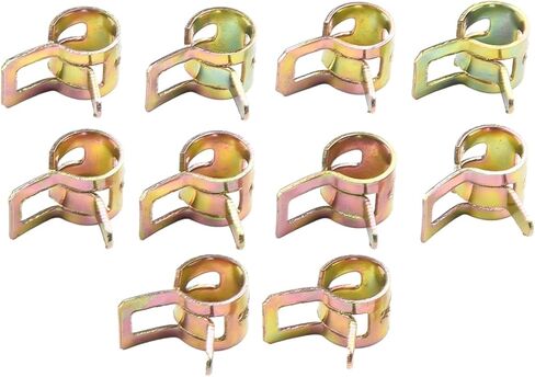 Hose Clips 10 Pack for Fuel, Water, & Silicone Vacuum Lines - Reusable Fasteners Compatible with 5-16mm Hoses(10mm) in Saudi Arabia