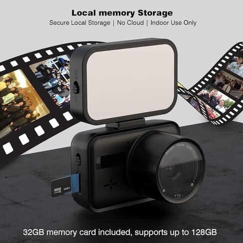 Time Lapse Camera, Timelapse Camera Wi-Fi with App Control, Color Night Vision, Manual Focus, 6-Month Battery, 32GB Storage, for Indoor Construction, Plant, Cooking, No LCD Screen, No Waterproof in Kuwait