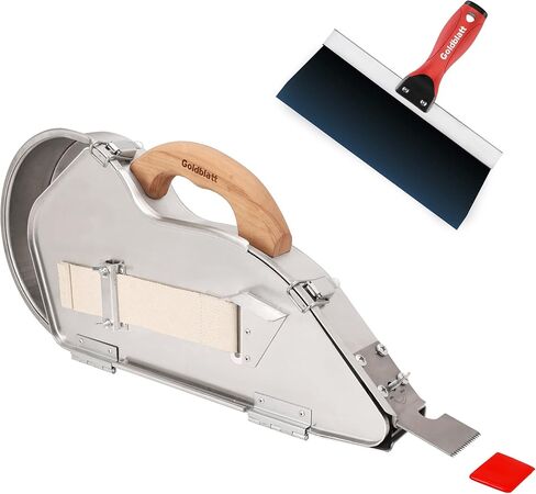 مجموعة شريط Goldblatt Banjo أدوات شريط الحوائط الجافة مع سكين شريط فولاذي أزرق مقاس 10 بوصات، خفيف الوزن ومريح للاستخدام للتشطيب والترقيع in Kuwait