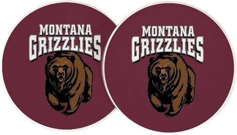 مجموعة قواعد أكواب السيارة من الحجر الرملي الماصة لكأس السيارة من Desert Cactus of Montana Grizzlies UM Griz UMont مكونة من قطعتين (تصميم A) in Saudi Arabia