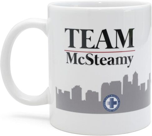 كوب قهوة من السيراميك من Grey's Anatomy Team McSteamy | كوب كبير لديكور المنزل والمطبخ، وأساسيات الأدوات المنزلية، وأدوات الشرب المبتكرة | هدايا ومقتنيات الدراما الطبية التلفزيونية | يحمل 11 أونصة in Saudi Arabia