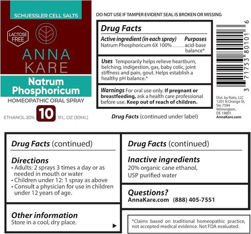 Natrum Phosphoricum #10 – Schuessler Cell Salt for Digestion & pH Balance | Natural Supplement for Kids & Adults | Vegan, Lactose-Free, Sugar-Free | 30 ml Size Oral Spray by AnnaKare in Saudi Arabia