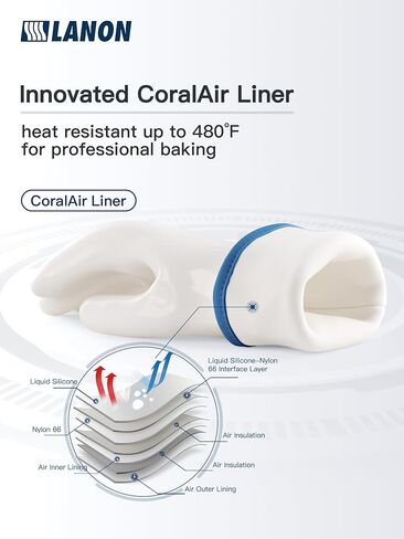 قفازات سيليكون سائلة من لانون، قفازات فرن مقاومة للحرارة بالأصابع، درجة الطعام، مقاومة للماء، أبيض، كبير in Kuwait