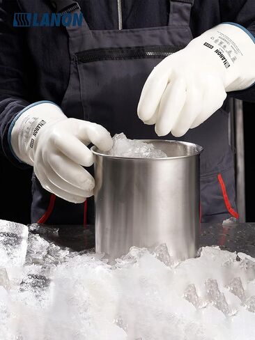 قفازات سيليكون سائلة من لانون، قفازات فرن مقاومة للحرارة بالأصابع، درجة الطعام، مقاومة للماء، أبيض، كبير in Kuwait