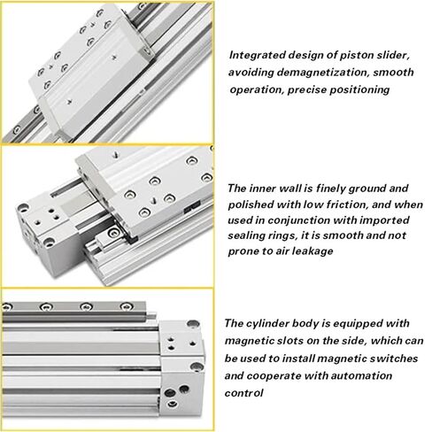 MY1H Series Mechanical Guide Rail Type rodless Cylinder, Cylinder Diameter 16-32mm, Stroke 100-900mm, Used for Long Stroke high Rigidity Linear Motion(800mm Stroke,MY1H20G) in Saudi Arabia