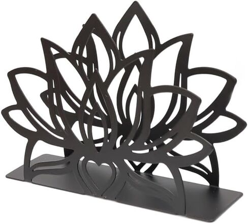 Black Metal Lotus Napkin Holder Nordic Style Vertical Iron Tissue Holder Home Kitchen Dining Table Restaurant Accessories in Saudi Arabia