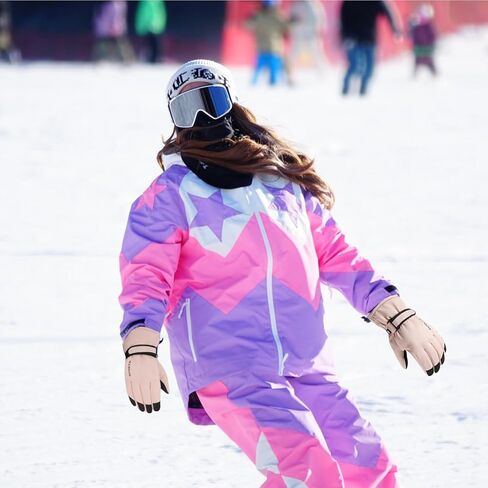 Women's Ski Gloves, Thermal Windproof Winter Gloves with Touchscreen Design Cycling Gloves for Skiing Snow Sports in Saudi Arabia