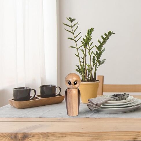 Rock & Branch Owl Refillable Pepper Grinder, Manual Pepper Mill with Ceramic Grinder and Adjustable Coarseness in Saudi Arabia