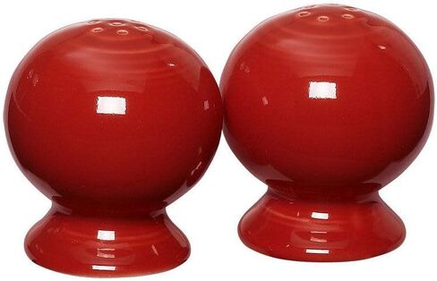 Fiesta® Salt & Pepper Set – Durable Ceramic, Lead-Safe, Dishwasher/Microwave/Oven Safe – Made in USA Dinnerware - Scarlet in Saudi Arabia