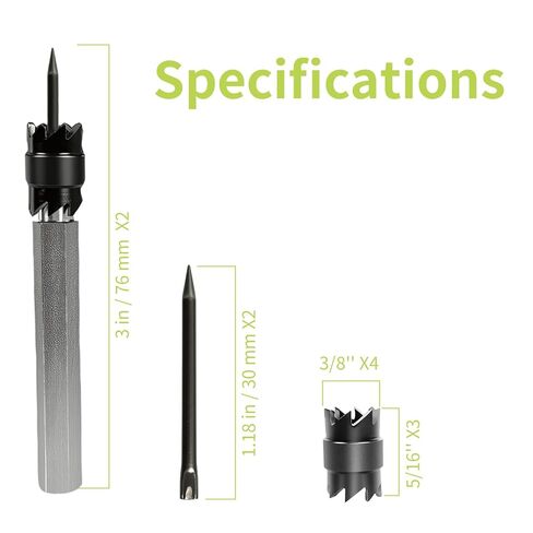 13-Pack Spot Weld Cutter Sets Double Sided, 3/8" 5/16" HSS Spot Weld Cutter Remover Drill Bits Hex Sheet Metal Hole Cutter Remover for Power Drill Spot Welding in Kuwait