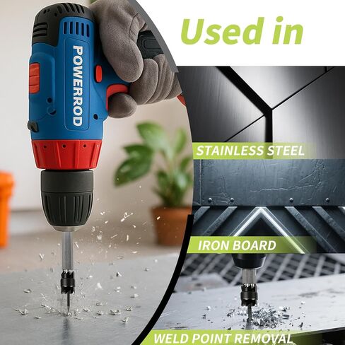 13-Pack Spot Weld Cutter Sets Double Sided, 3/8" 5/16" HSS Spot Weld Cutter Remover Drill Bits Hex Sheet Metal Hole Cutter Remover for Power Drill Spot Welding in Kuwait