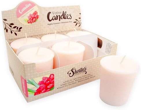 شموع الصويا الإنجليزية النقية باللافندر - معطرة بالزيوت العطرية والطبيعية - 6 عبوات شموع أرجوانية طبيعية - مجموعة الزهور والزهور in Kuwait