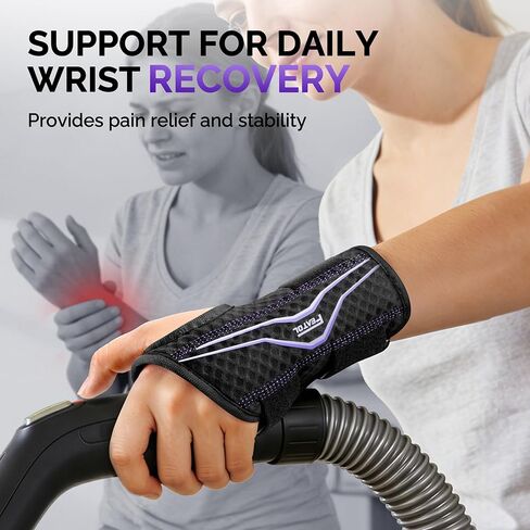 FEATOL Wrist Brace with Ergonomic Wrist Splint Right Hand, Breathable Hand Support for Women and Men, Pain Relief for Carpal Tunnel, Tendonitis & Daily Work, Medium in Saudi Arabia